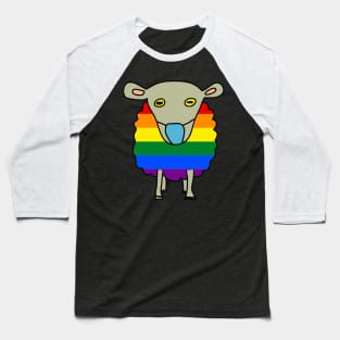 Anti-Mask Mask-Wearing Sheep LGBT Pride Baseball T-Shirt